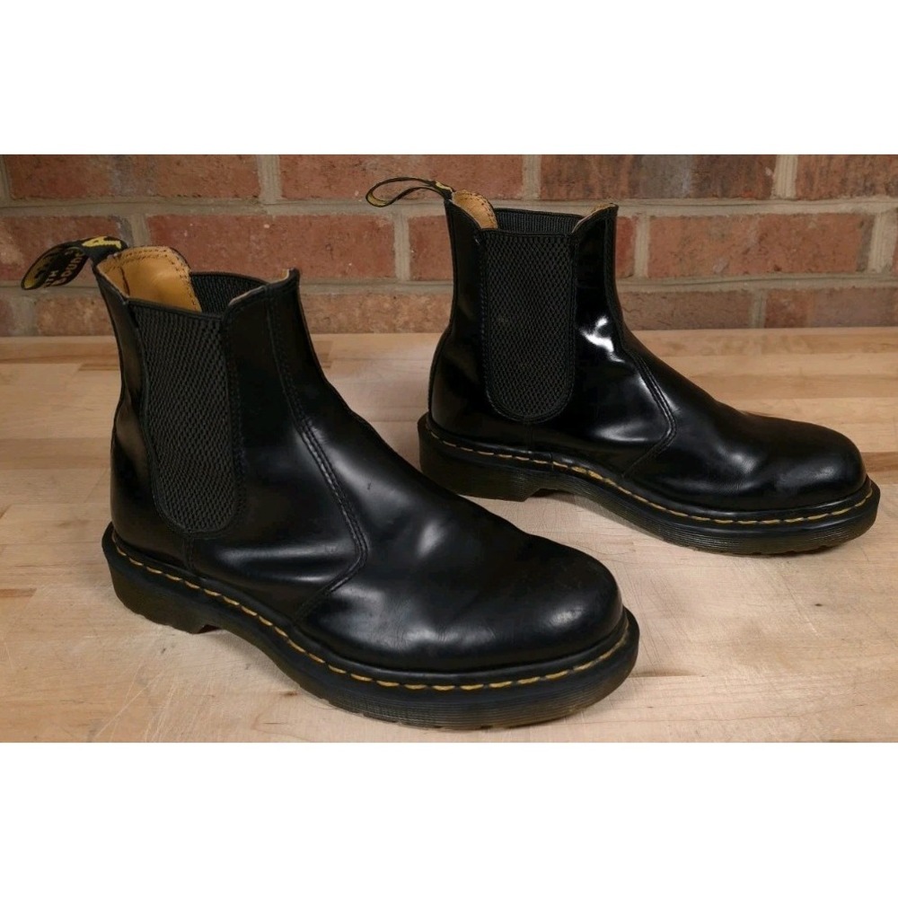 Dr Martens 2976 Black Leather Chelsea Boots Womens Size 8 Mens 7